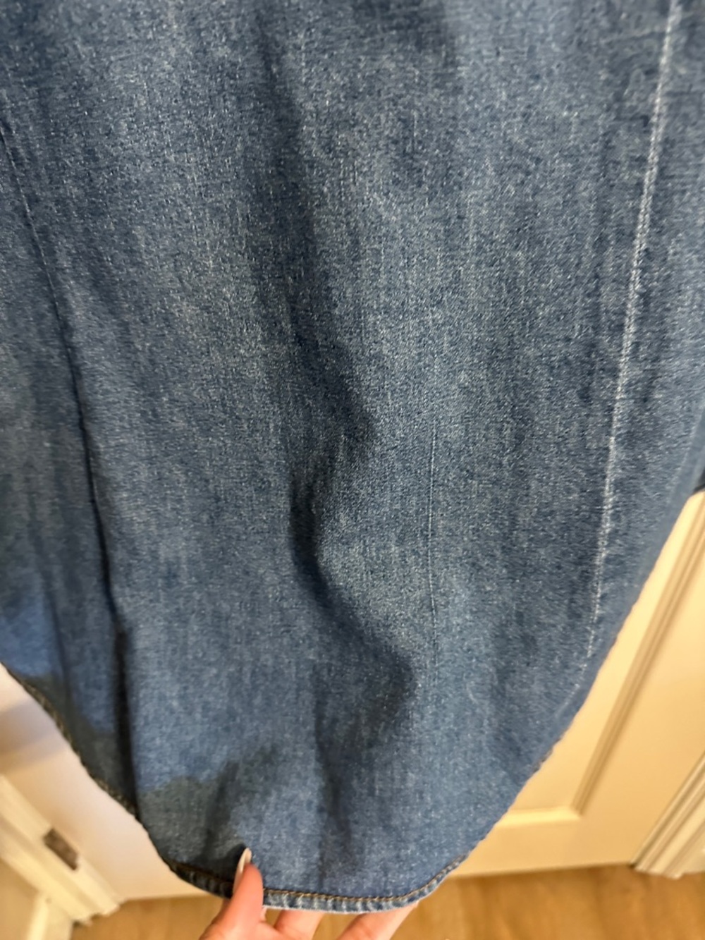 Classiques Sport Women’s Vintage Denim Button-Up Shirt, Medium Blue Wash, Sz M - Picture 6 of 8